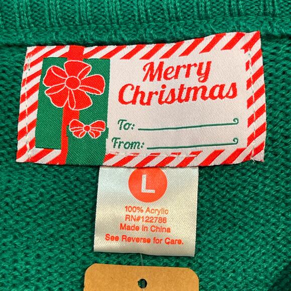 Merry Christmas Dad-Core Ugly Christmas Sweater Vest Size Large - Picture 3 of 3